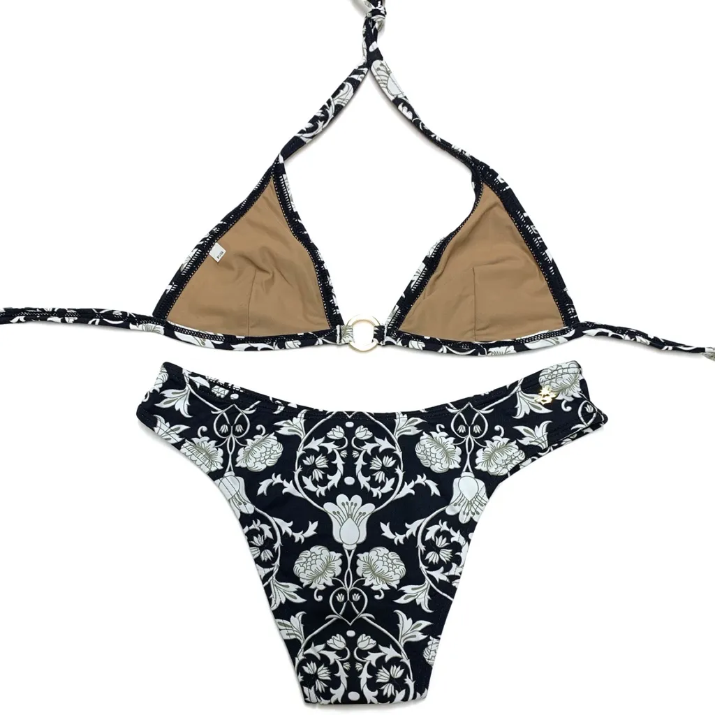 Cia Maritima Floral Cheeky Bikini Black - Image 3