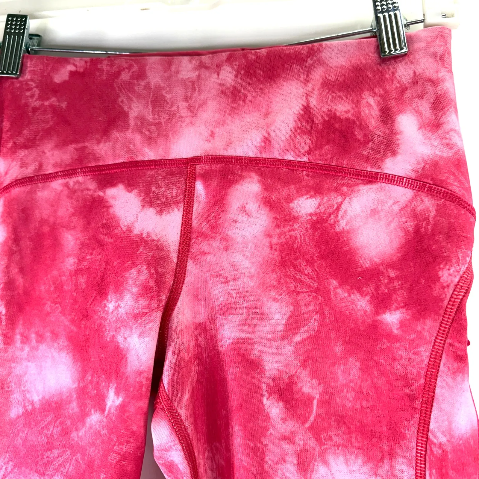 Lululemon Pink Tie-Dye Sun Runner Crop Leggings Tidal Trip Boom Juice Size 6 - Image 2