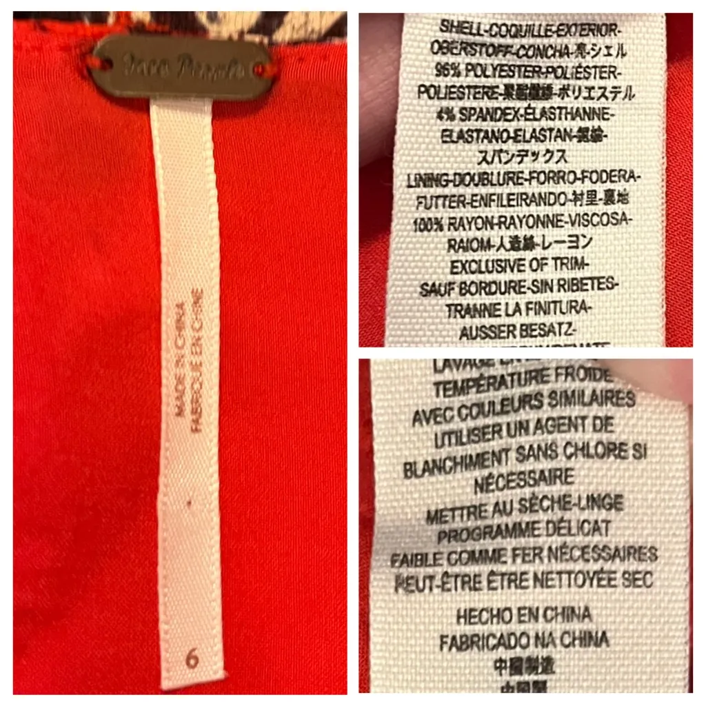 Free People Aline Mini Dress Pockets Halter Neck Red Black Floral Women’s Size 6 - Image 11