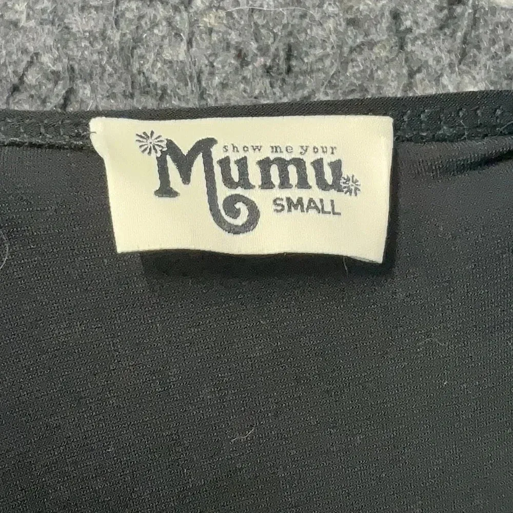 Show Me Your Mumu Black Kylie Lace Up Front Dress Size Small S - Image 5