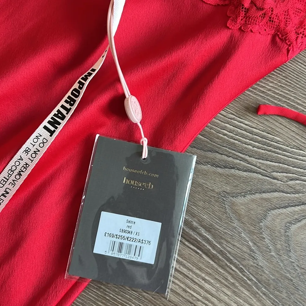 NWT House of CB SALMA RED ROSE SATIN SLIP DRESS - Image 12