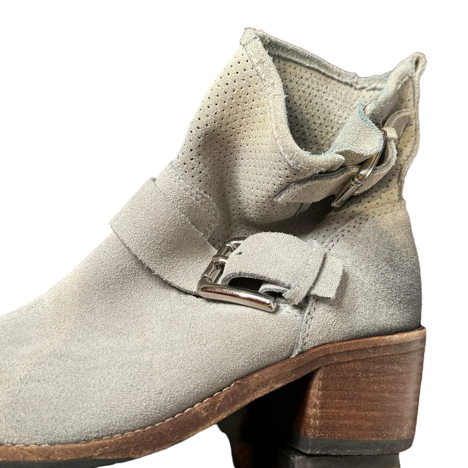 Donald J Pliner Women's Boots Ankle‎ Suede Adjustable Buckle Strap Pull On 6.5 - Image 6