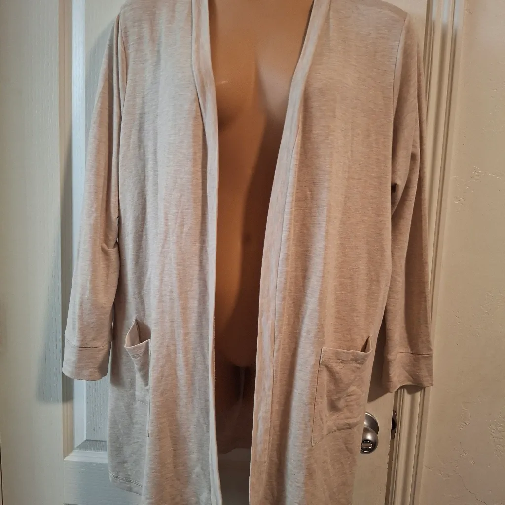 Torrid Sleep Sz 2 Women's Cream Open Front Cardigan - Image 7