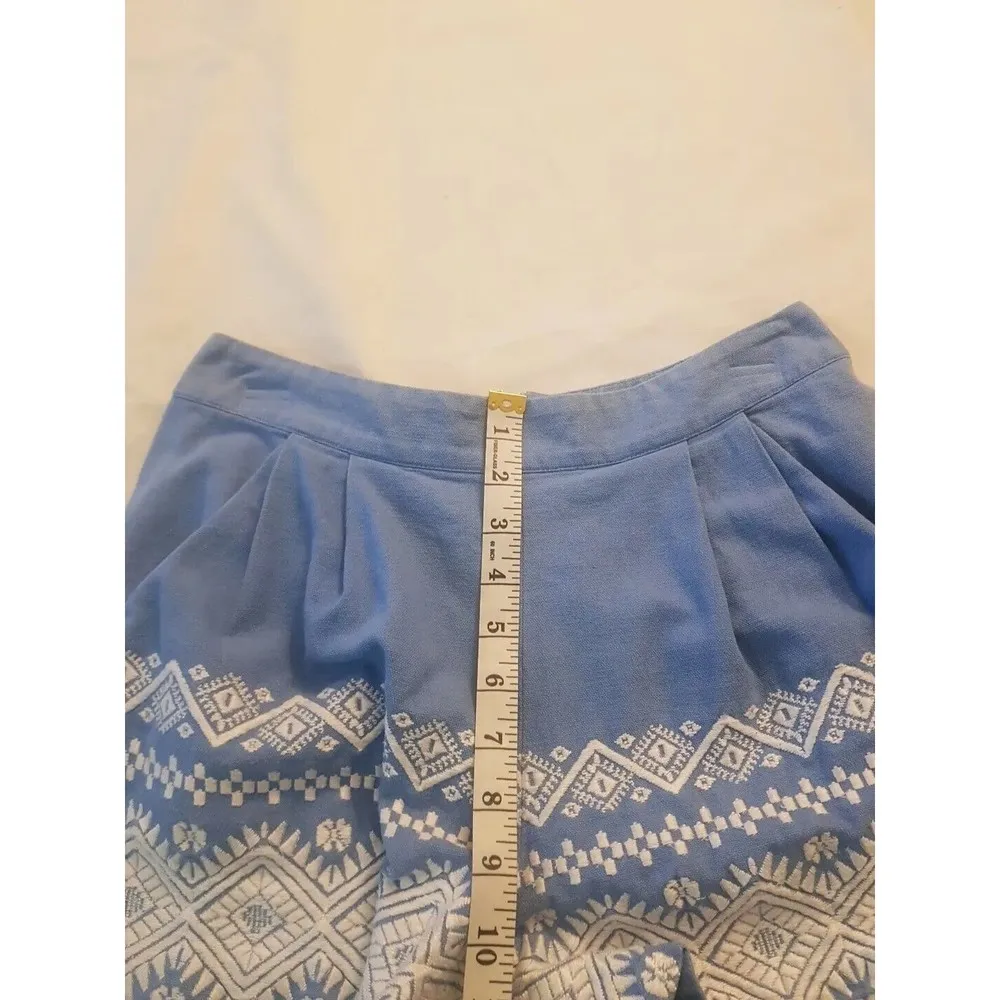 Suno Shorts Womens Size Small Embroidered Blue High Rise Country Girl Boho Mini Multiple - Image 7