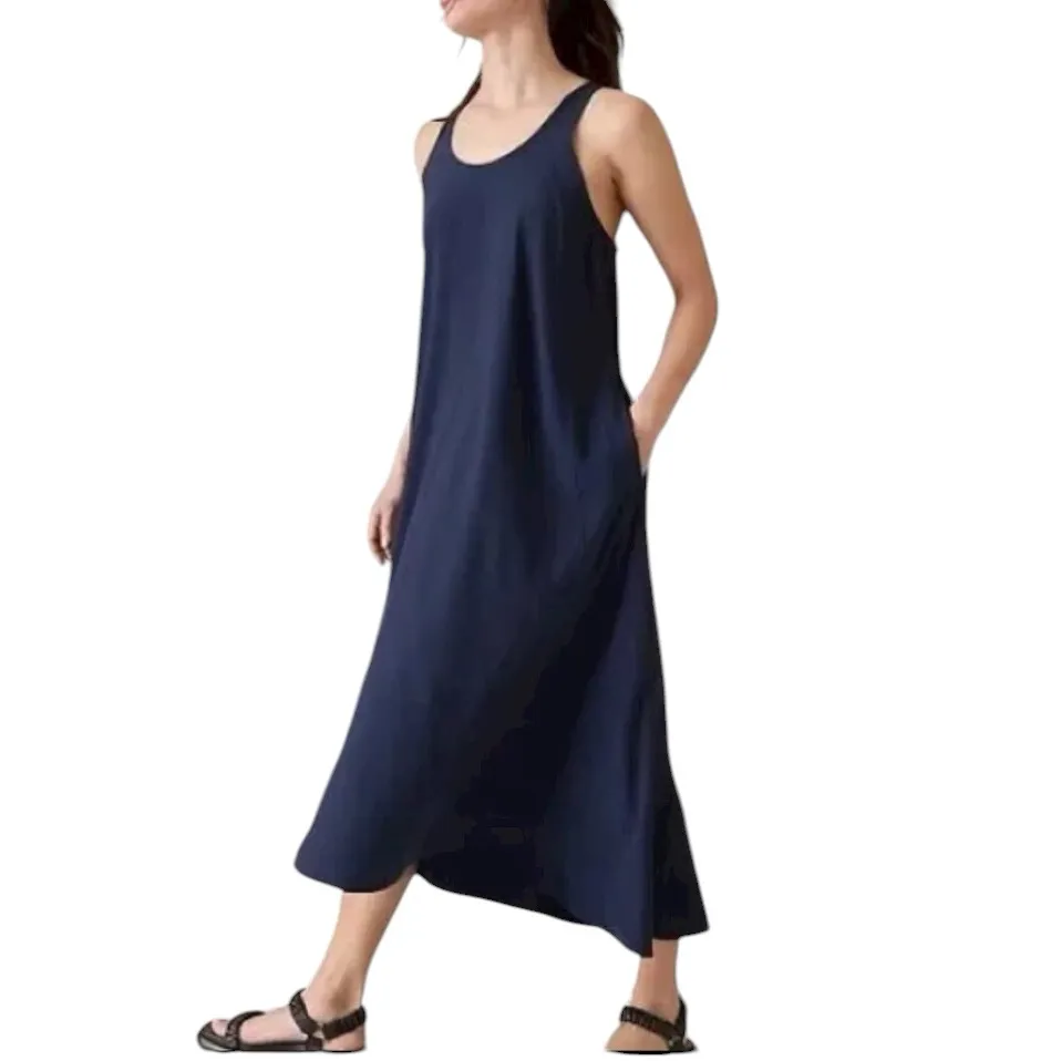 Athleta Presidio Traveler Maxi Dress Navy Size XS EUC Minimalist Travel - Image 11