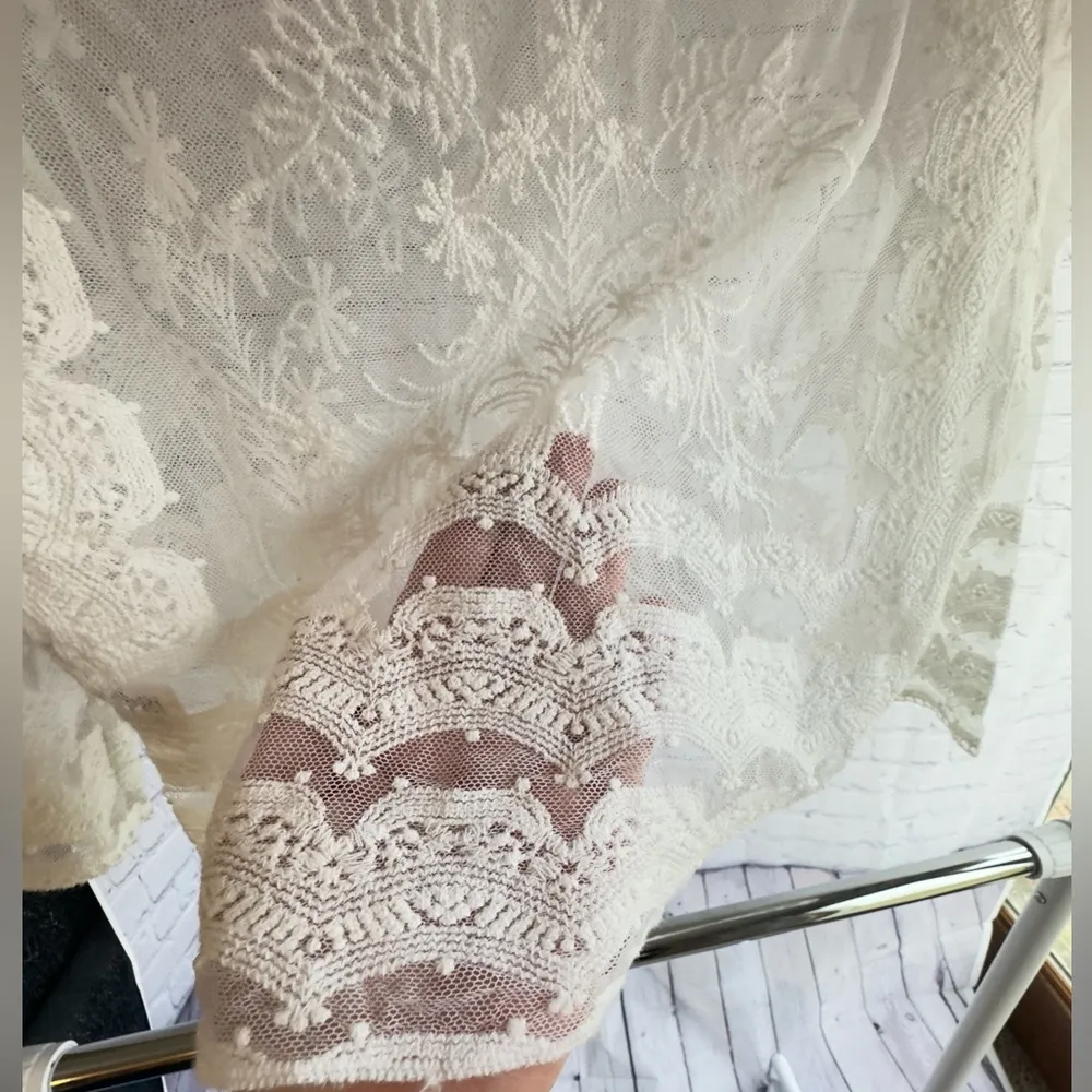 Rabbit Rabbit Rabbit Designs Cream Sheer lace jacket - Image 8