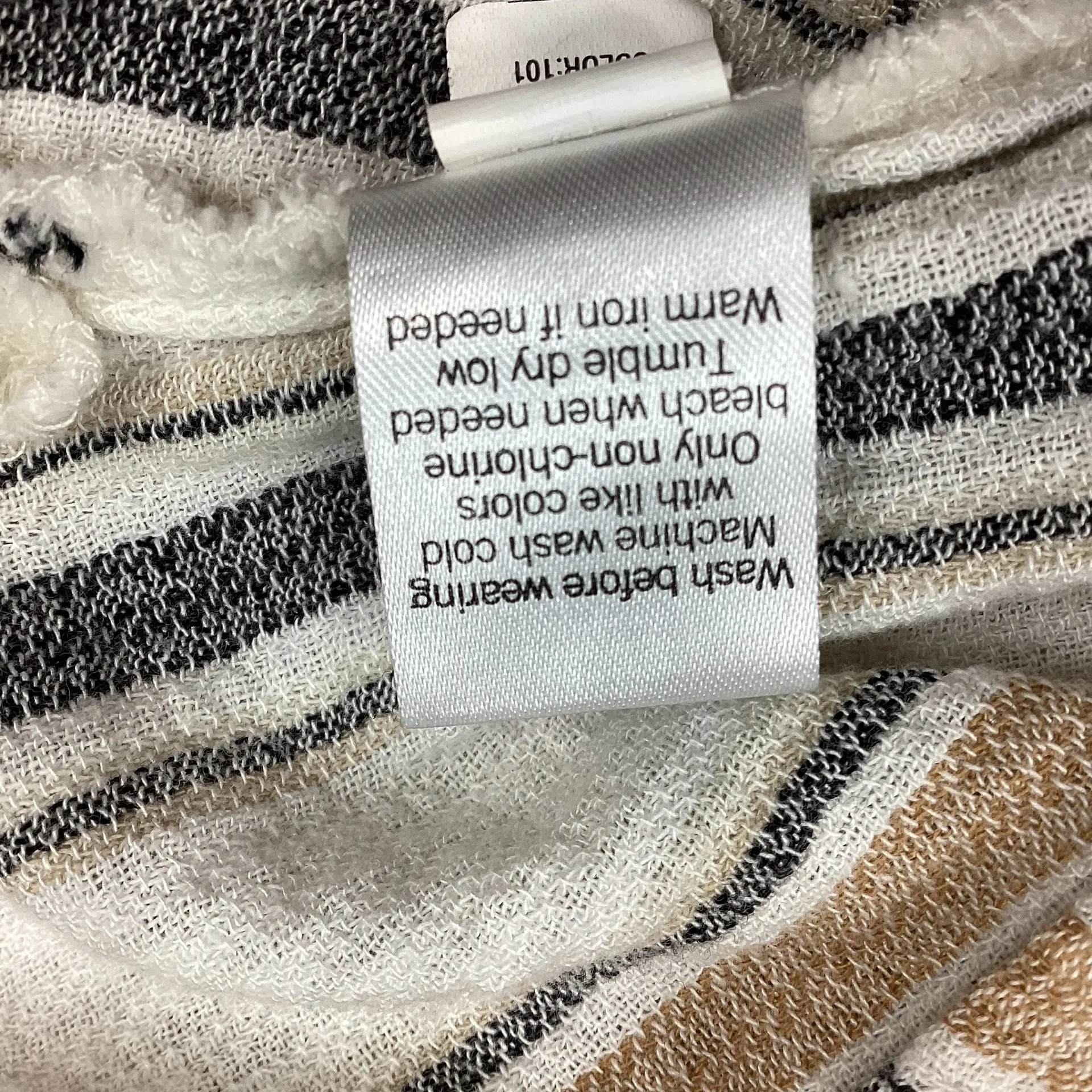 Sonoma Striped Ribbed Gauze Button Front Blouse Top - Image 5