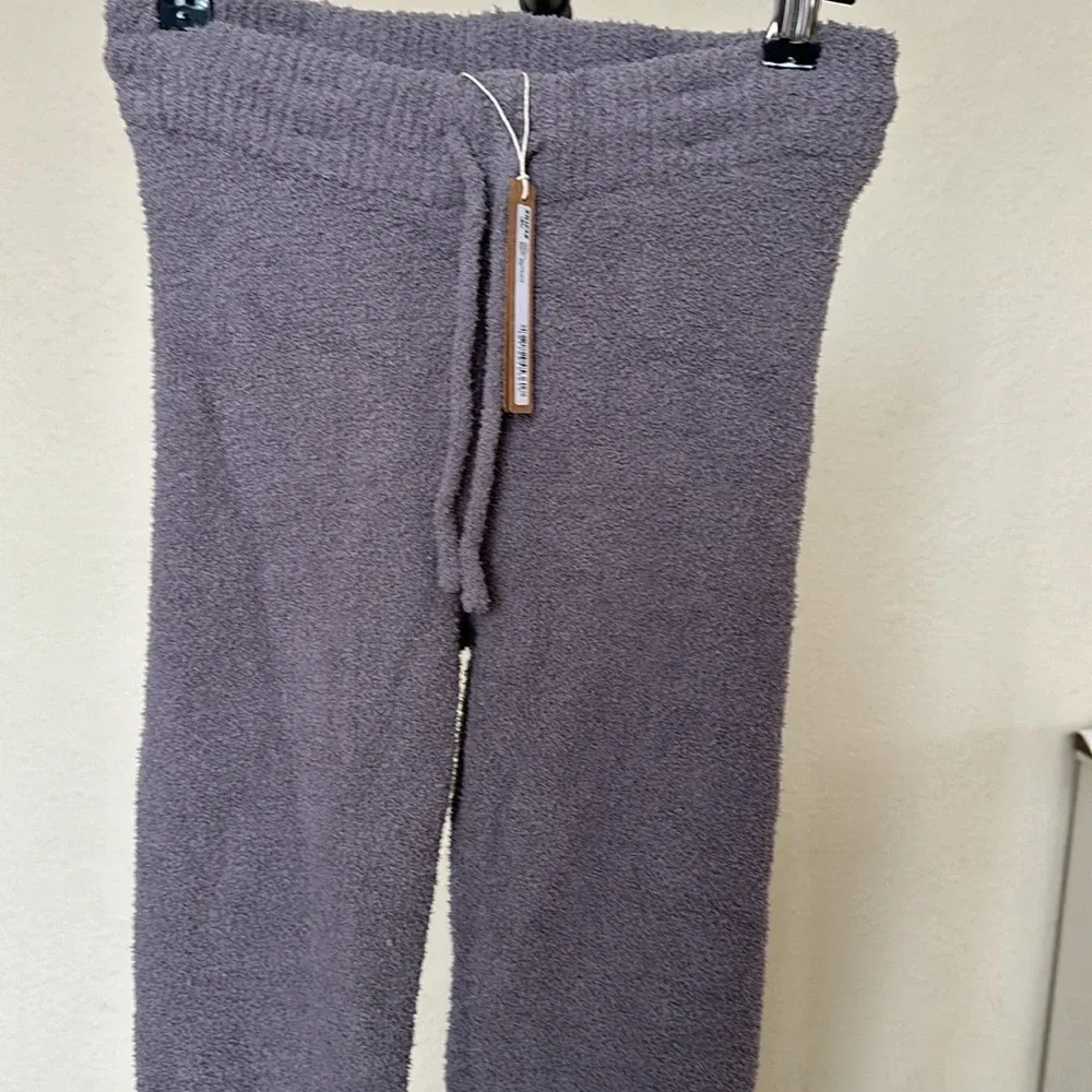 SKIMS COZY KNIT DRAWSTRING LEGGING NWT size XXS Grey‎ Chalk - Image 3