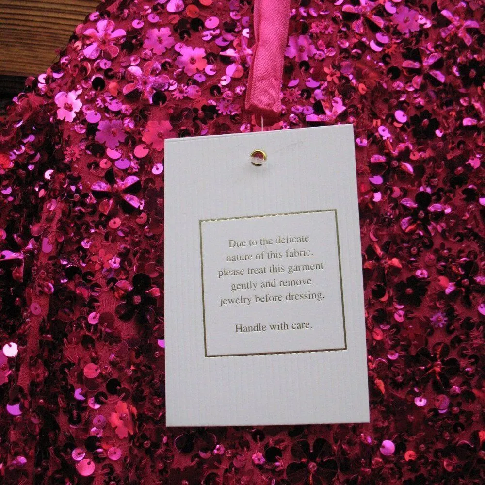 MAC DUGGAL 10032 Womens Quarter Sleeve High Neck Sequin Embellished Mini Dress - Image 13