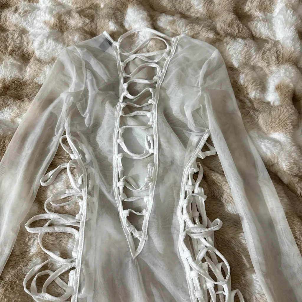 Sheer White Lace - Image 3