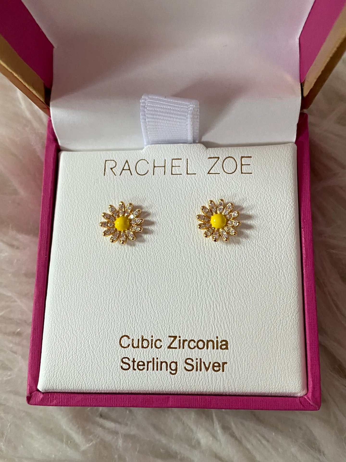 Sterling Silver #925 Earrings rachel and zoe studs - Image 3