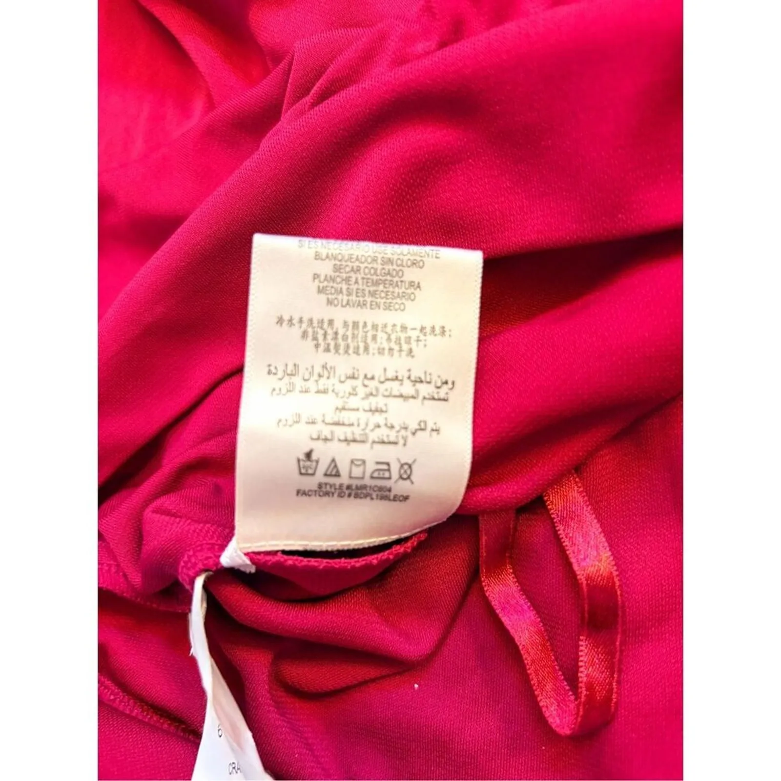 BCBGMaxAzria Women's Beaded Detail One Shoulder Going Out Top Dark Pink  Small - Image 7