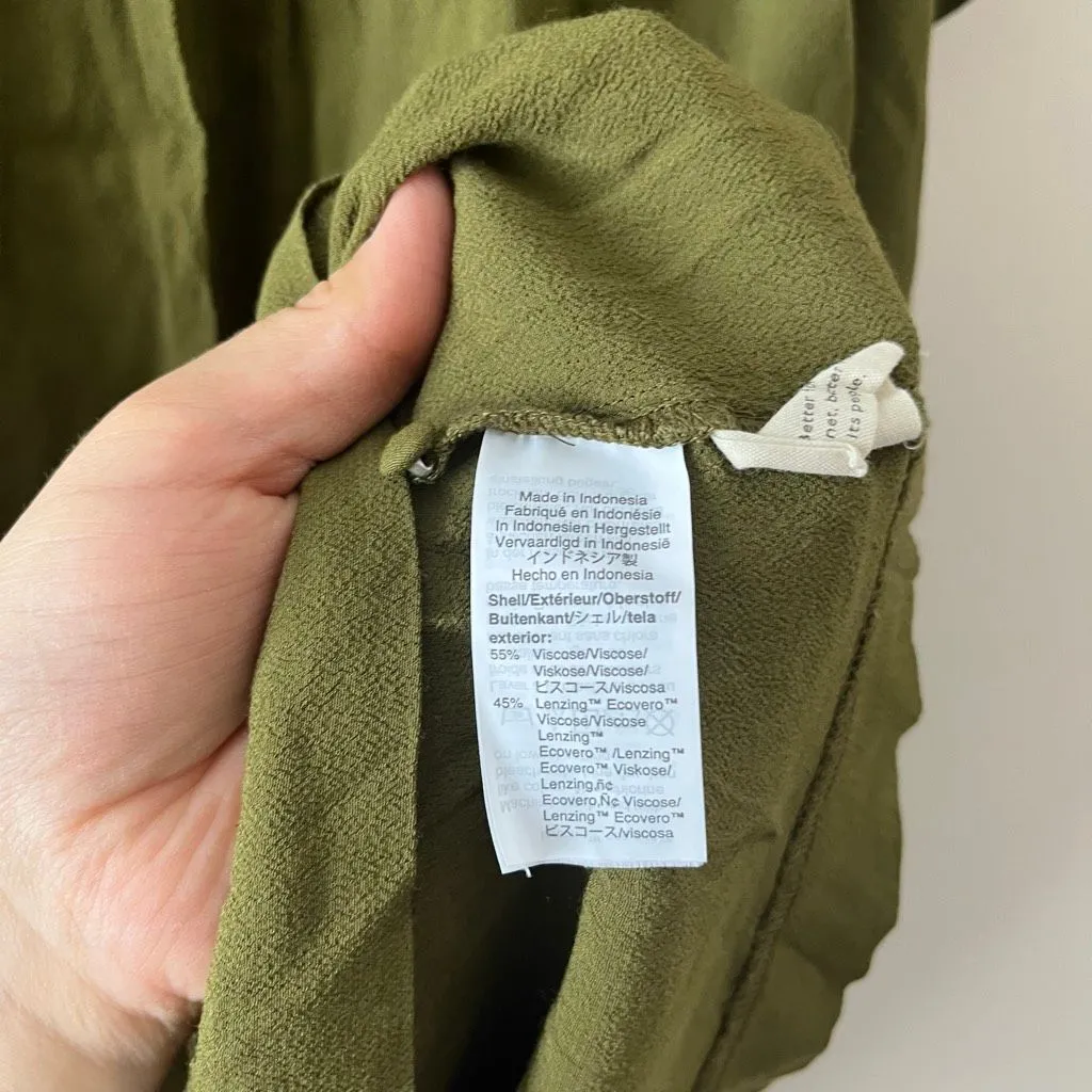 Madewell Green Babydoll Mini Dress Size XXL - Image 4