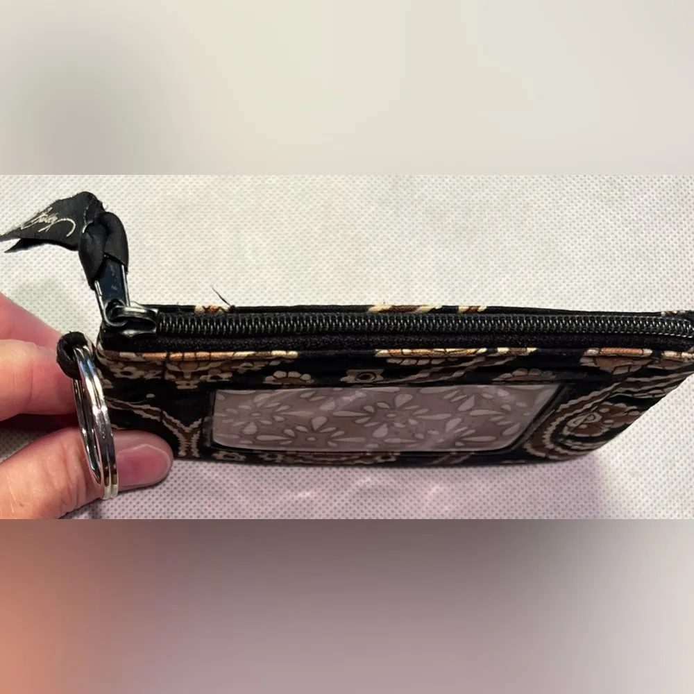 RETIRED: Vera Bradley | Ladies Caffe Latte ID coin keyring purse. - Image 8