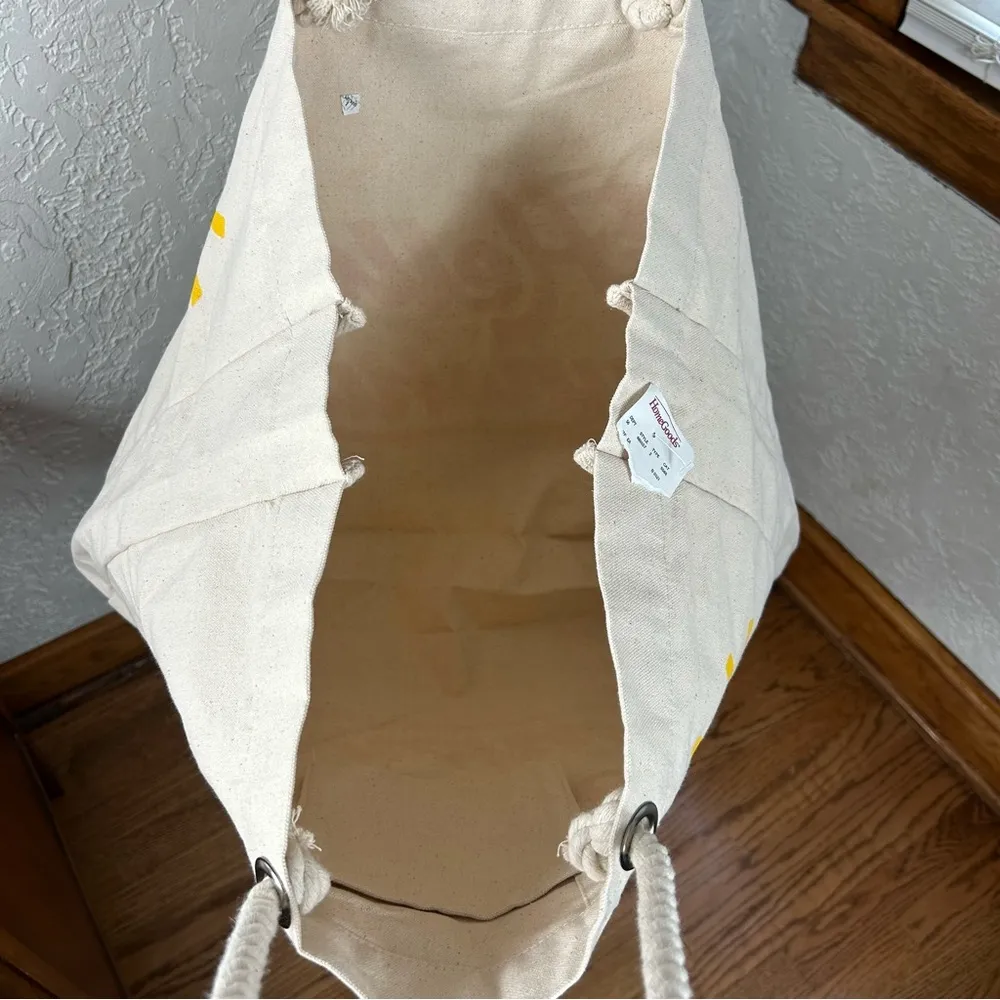 Eccolo | HELLO SUNSHINE Canvas Tote Bag Yellow - Image 8