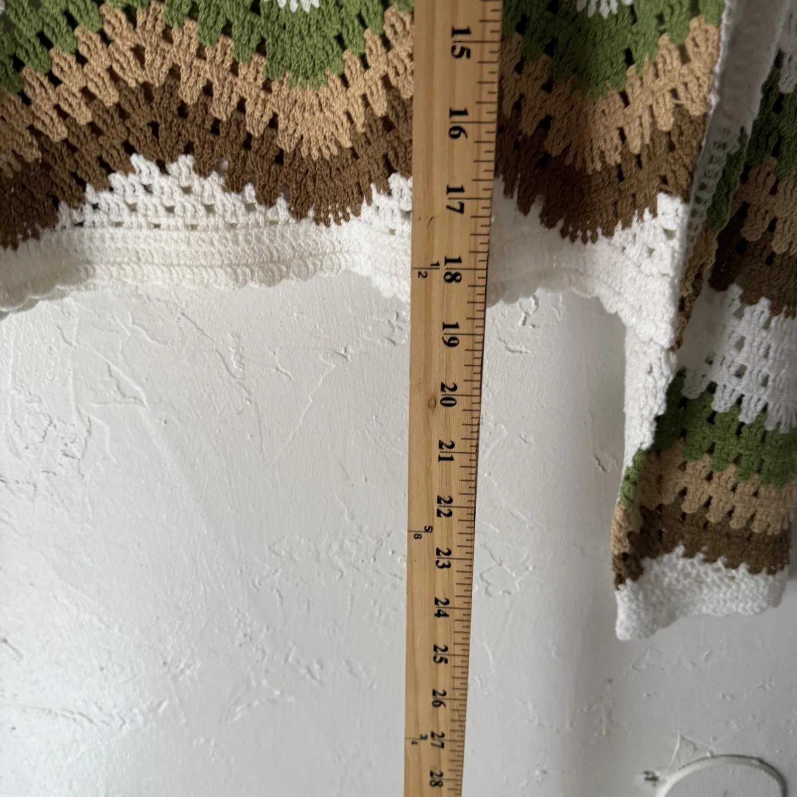 Truth by Republic Sweater Western Festival Medium Crochet Knit Pullover Boho White - Image 5