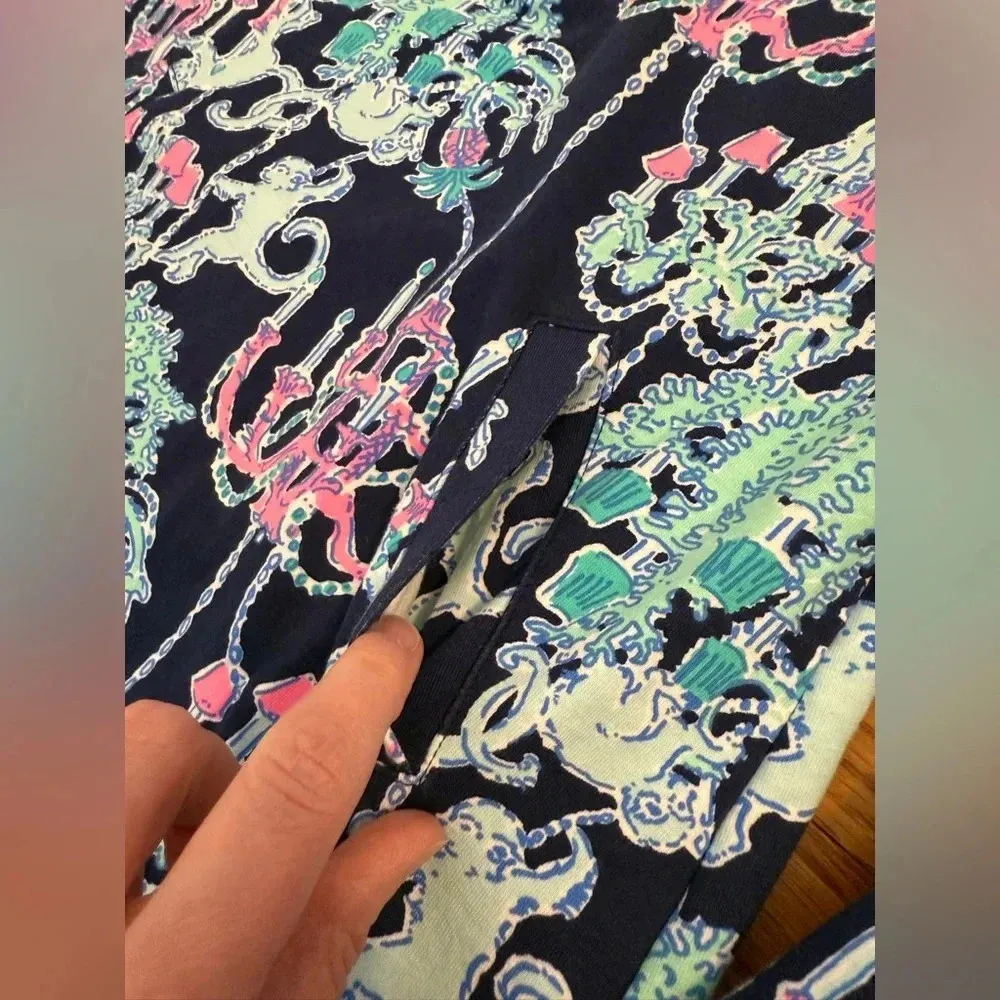 Lilly Pulitzer Skipper Dress Womens XXSmall Long Sleeve Pop Up Monkey Trouble - Image 12