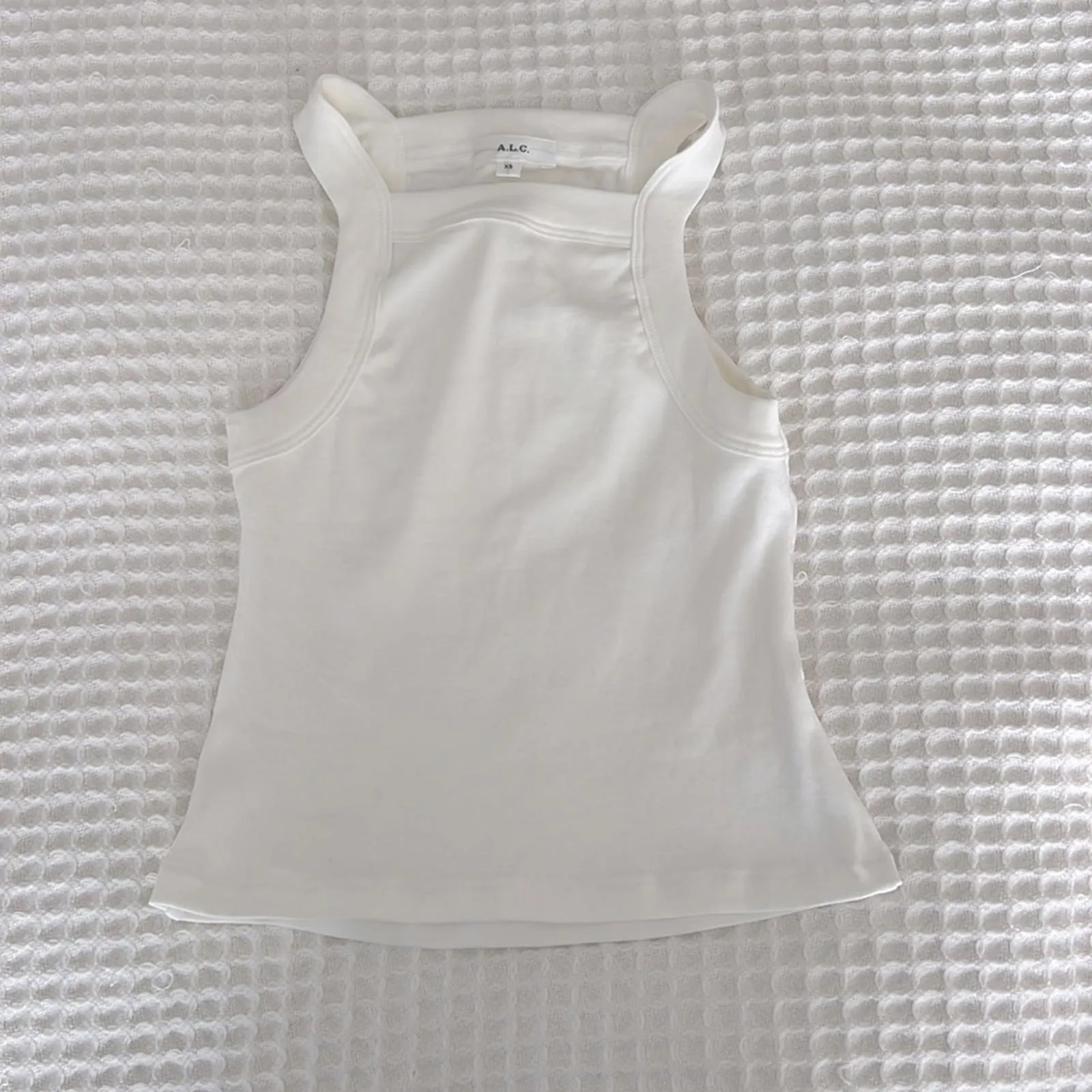 A.L.C. Hannah Square Neck White Cotton Everyday Tank Top XS $98 [COPY] - Image 2