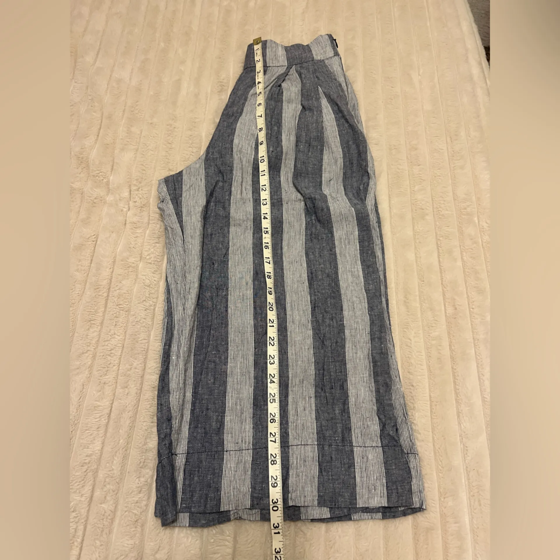 Gap high rise cropped wide leg linen pants - Image 6