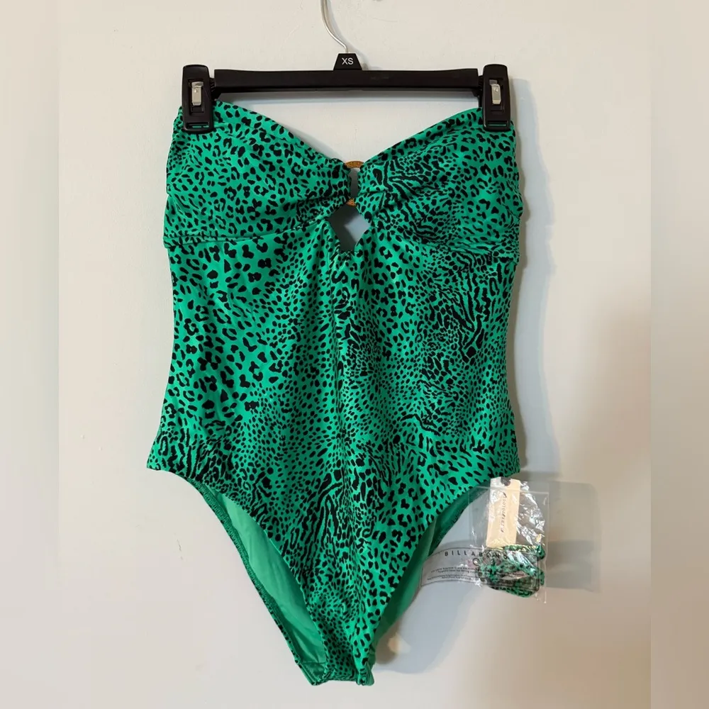 Anthropologie Seafolly Wild Ones Bandeau One Piece - Jade - US Size 10 NWT - Image 3