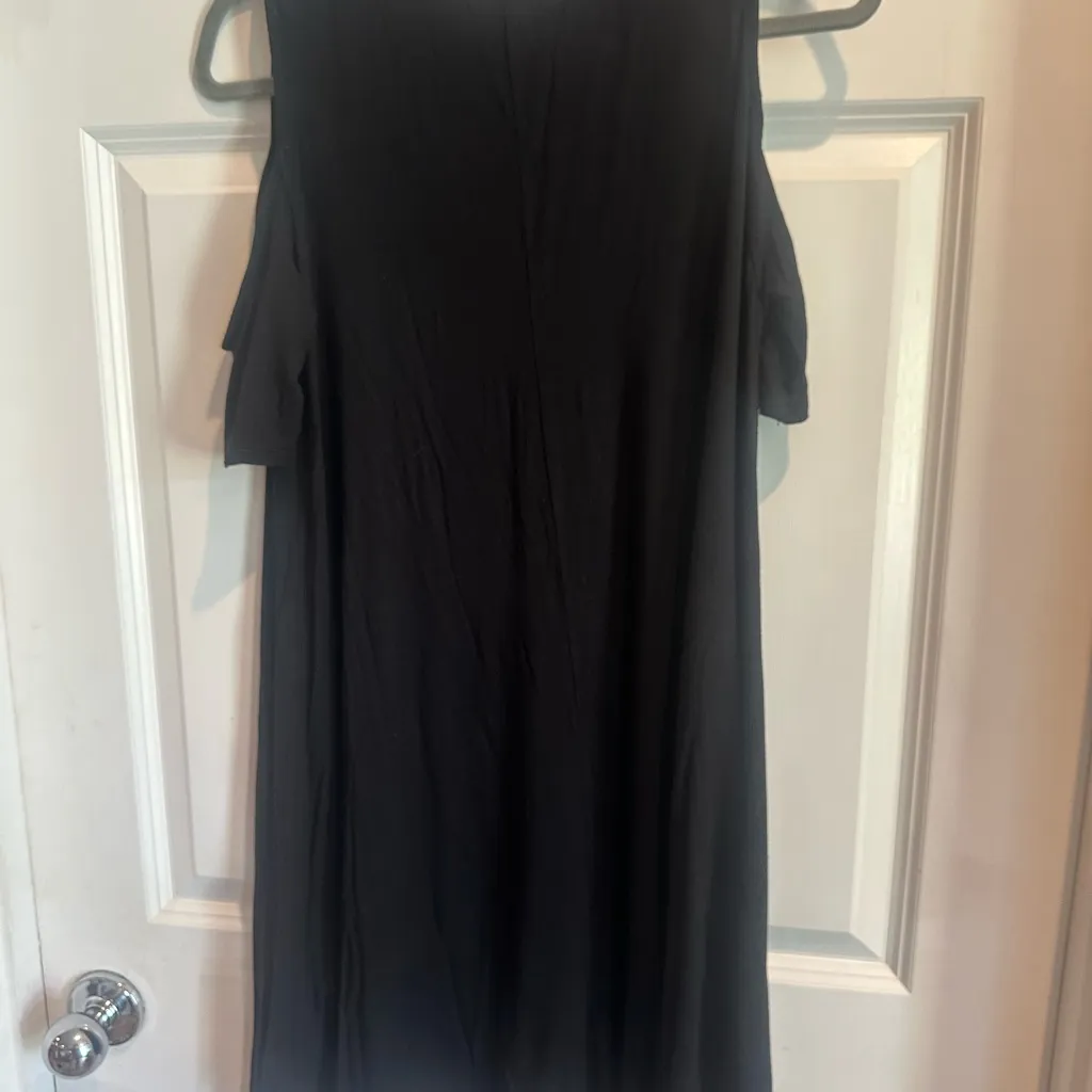 Jolie Black Cold Shoulder Mini Dress Size L - Image 2