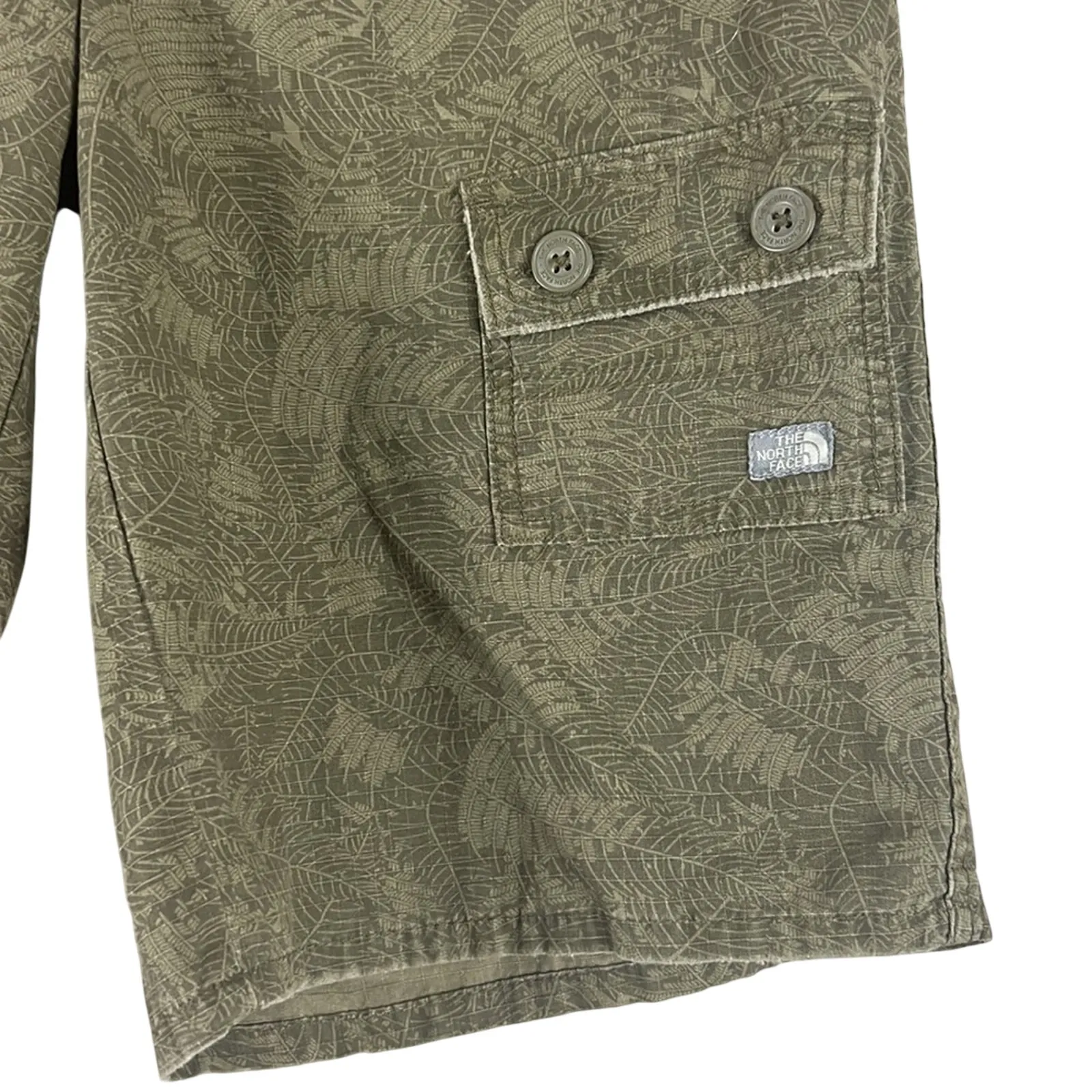 The North Face Women’s Hammerland Ripstop Green Leaf Print Shorts - Image 2