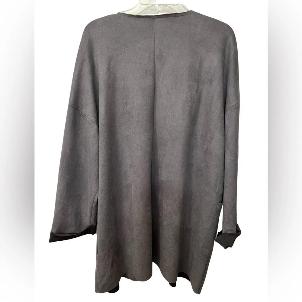 Umgee Gray Open Front Cardigan - Image 2