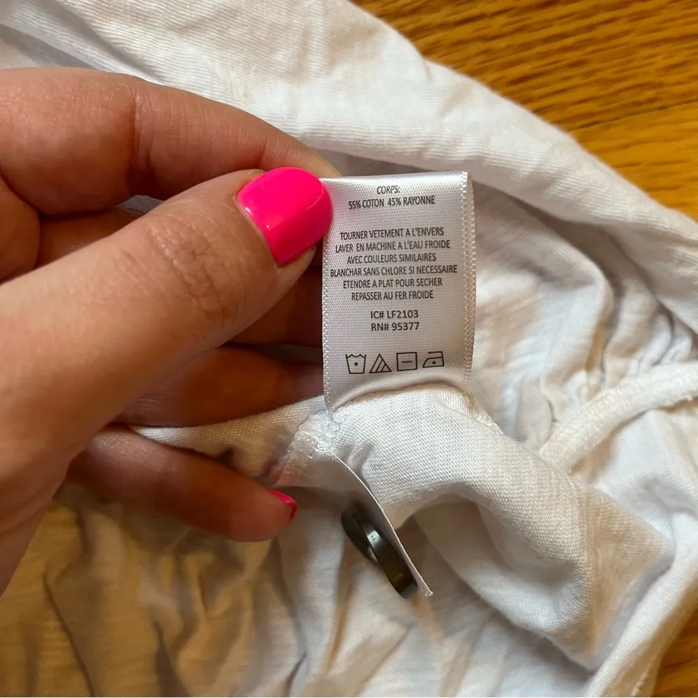 Sanctuary by Anthropologie white button front tie front top size small - Image 4