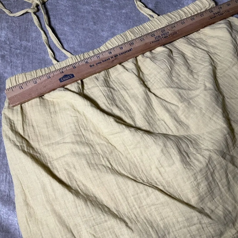 MADEWELL Tank Large Lightestspun Tie-Strap Top Haystack Yellow Casual NWT - Image 9