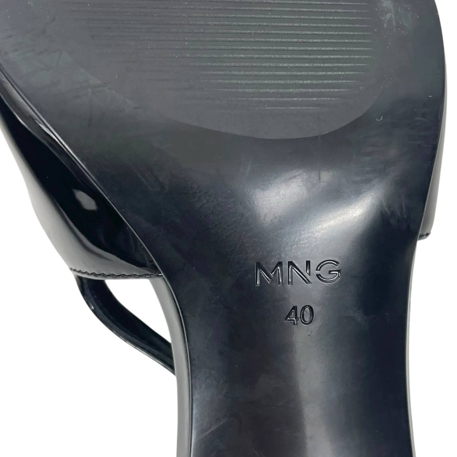 Mango  Pointed Toe Kitten Heel Slingback Pump Link Strap Size 40/ 9 - Image 11