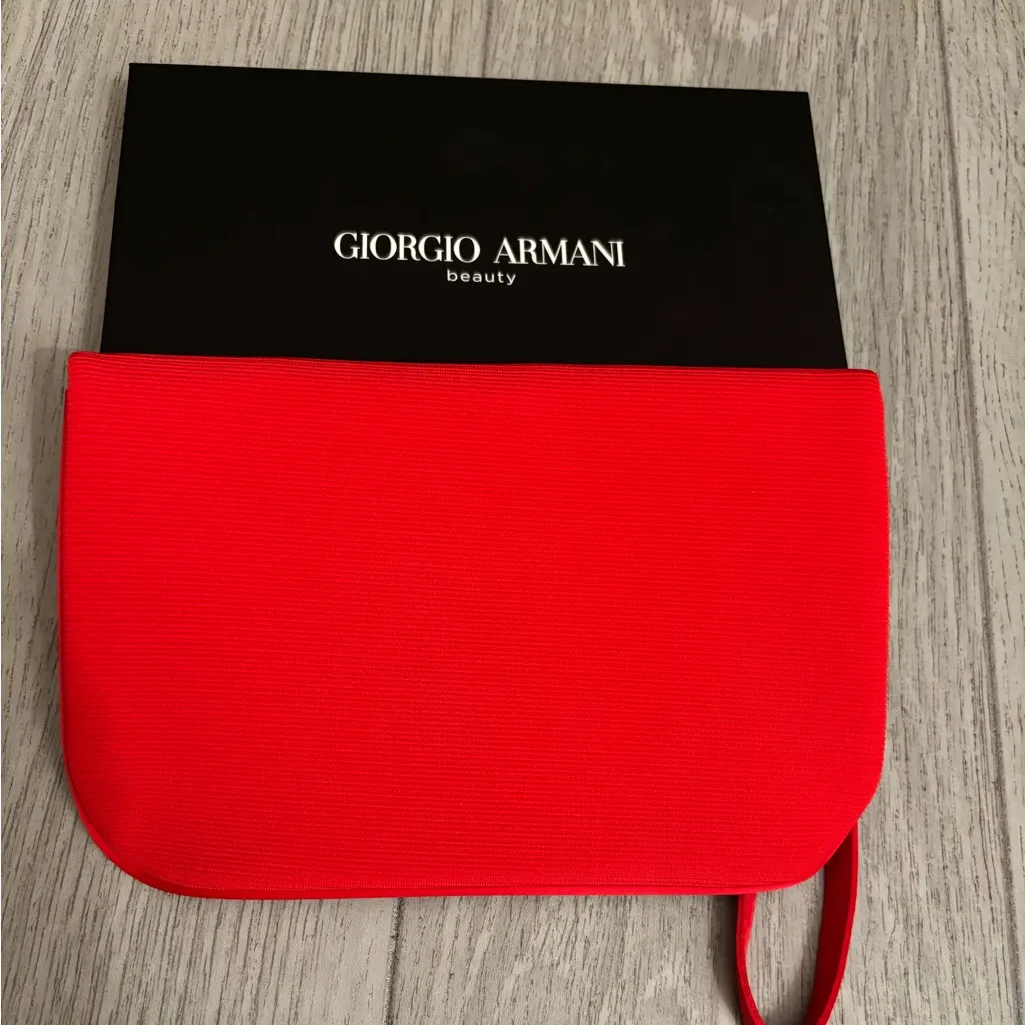 Giorgio Armani Beauty Red Clutch | Free Brooch Included - Image 5