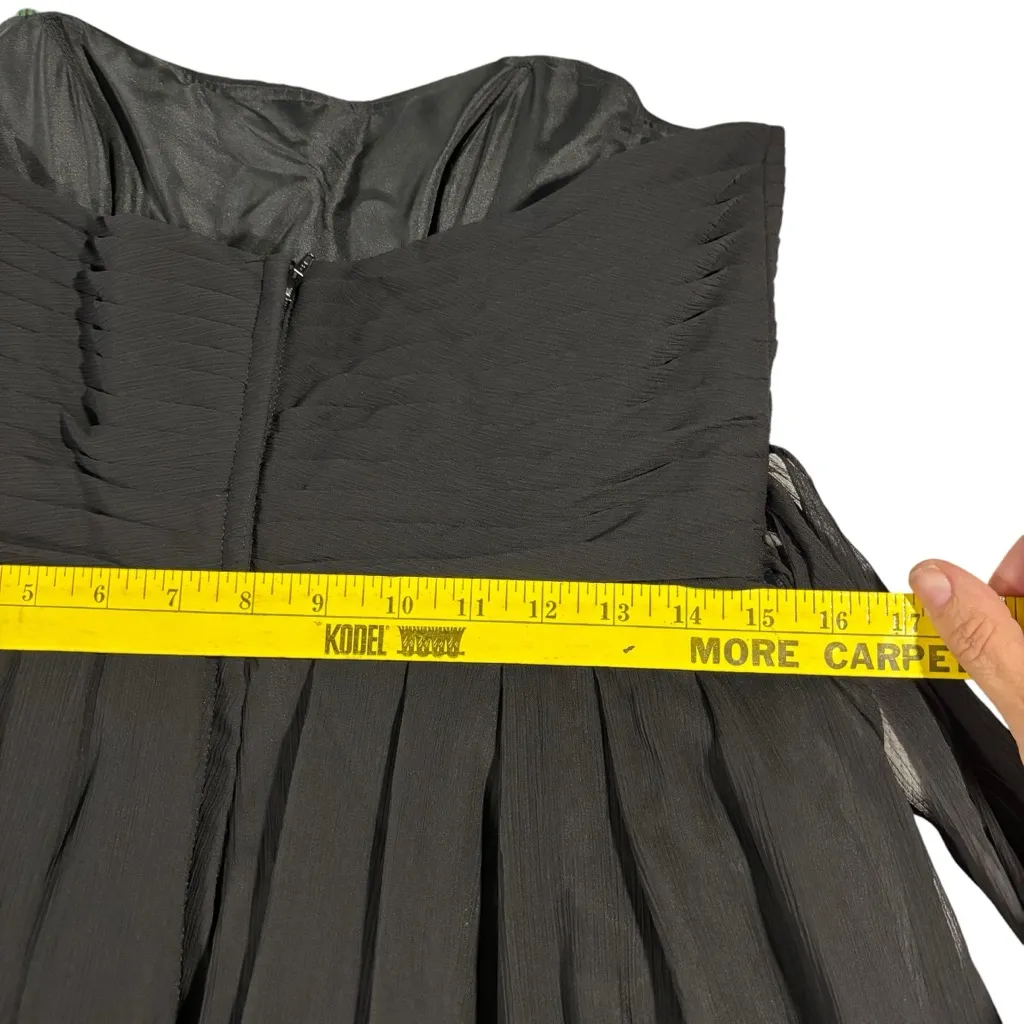 Angelina Faccenda Mori Lee Bridesmaids Lined Floor Length #20414 Black Sz 14 NWT - Image 15