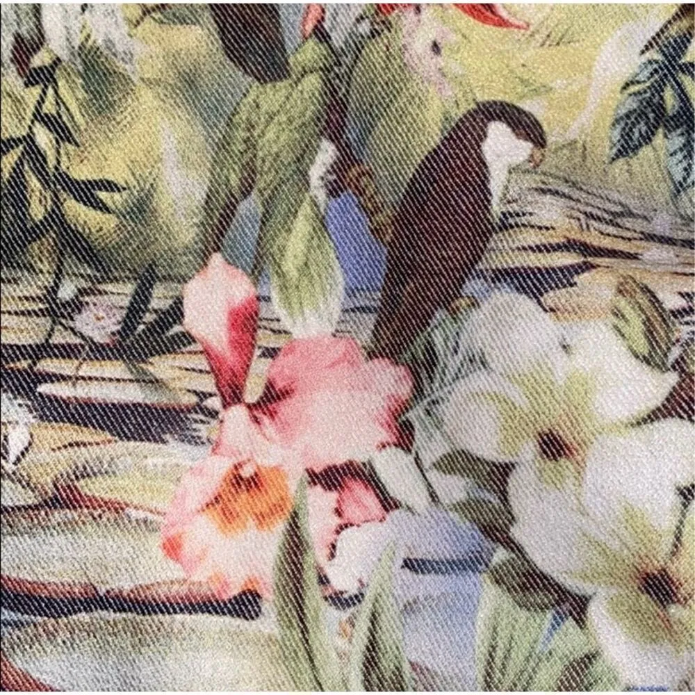 Mavi Serena jeans blue pink yellow bird floral skinny jeans size 27 - Image 5