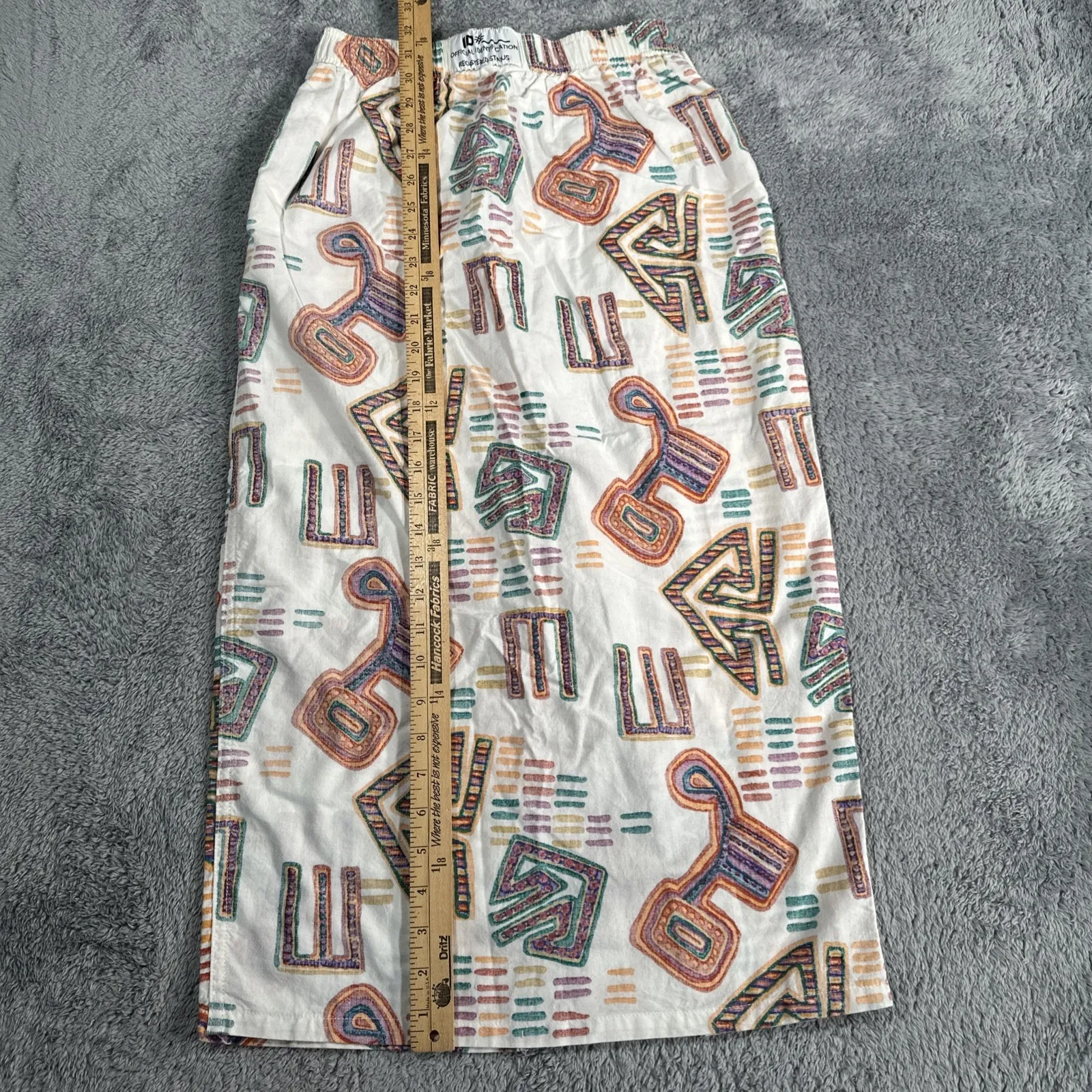 Vintage 1980s NOS Marshall's Tag One Size Skirt Dress Pants Women's Geometric - Image 7