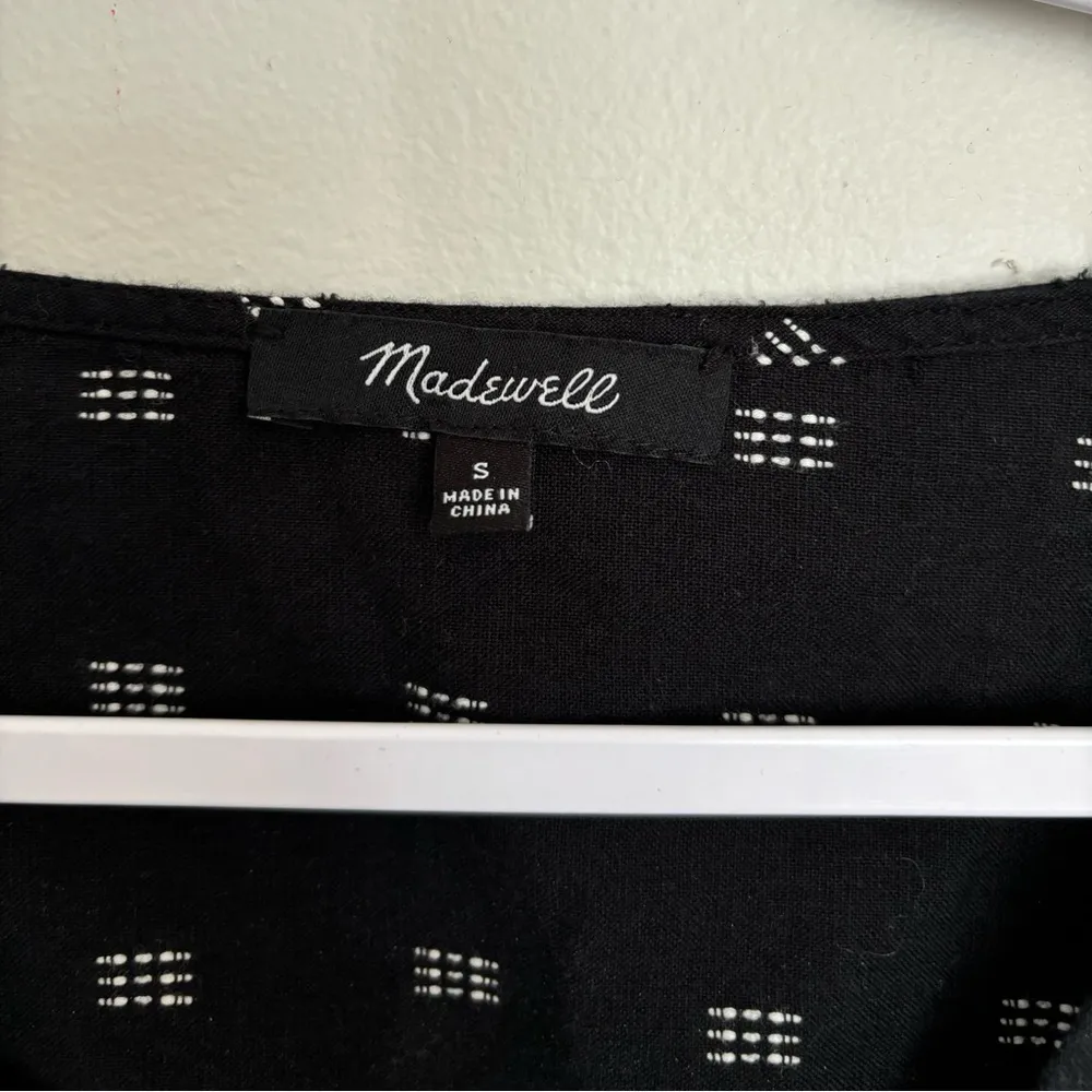 Madewell black with white detail blouse - Image 2