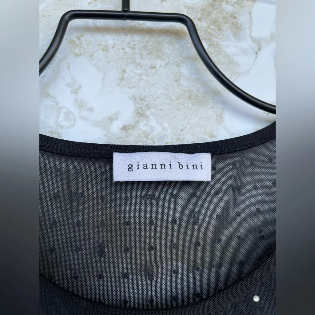 Gianni Bini
Tilly Rhinestone Mesh Crew Neck Long Sleeve Sheath Dress S/M - Image 6