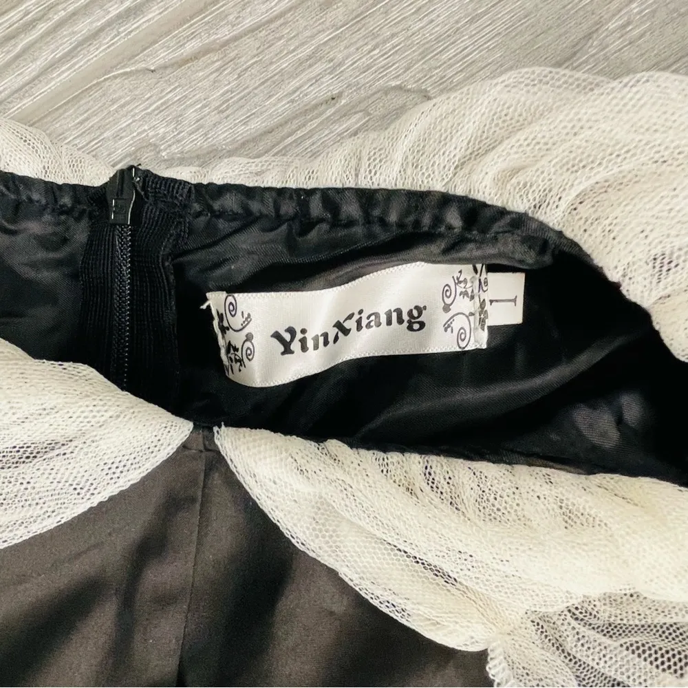 Women’s kawaii lace heart baby doll living doll dress oversized small / medium Black - Image 4