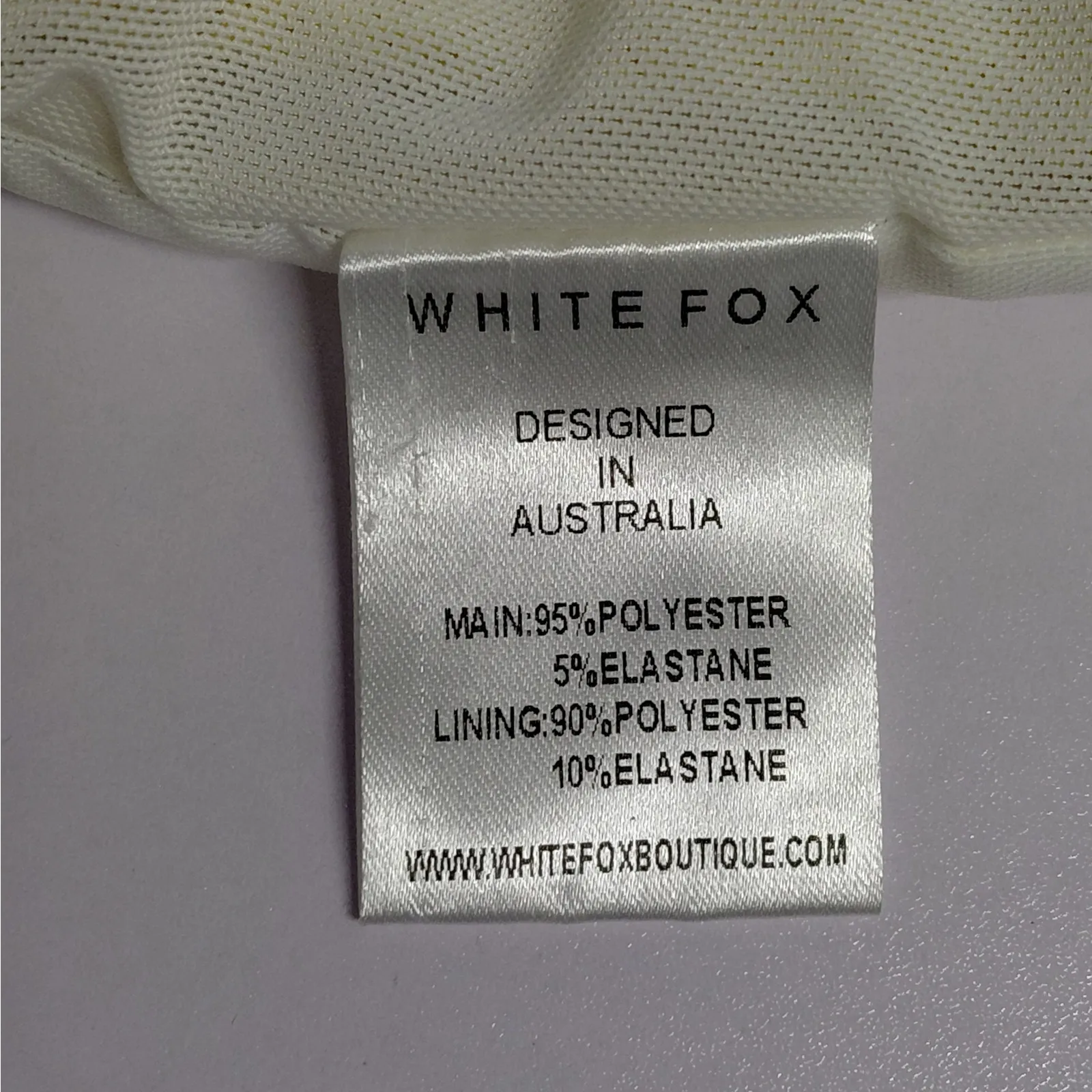 White Fox Womens Crop Top XS Yellow Long Sleeve Cutout Open Back Y2K Coquette - Image 8