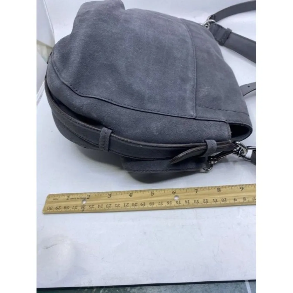 Polo Ralph Lauren Glenmore Saddle Gray Sport Suede Cross Body Bag - Image 8