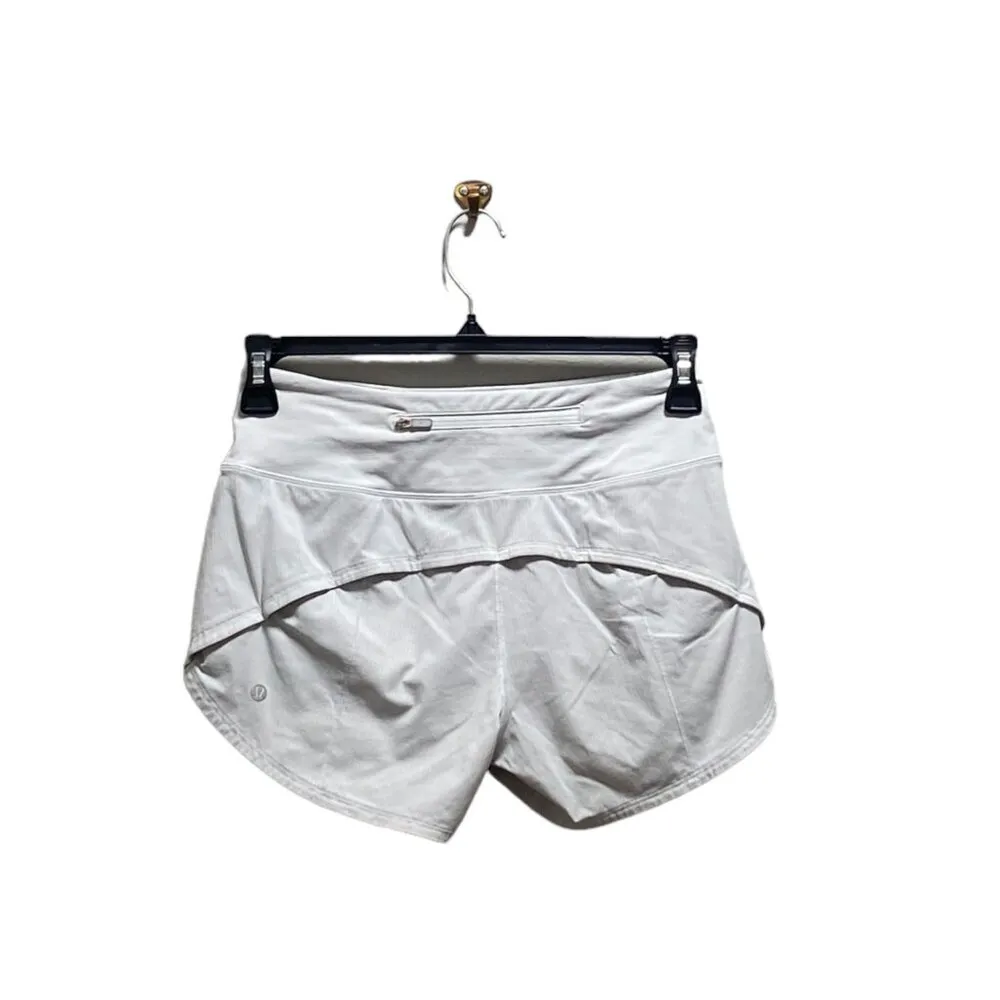 Speed Up Shorts Long 4” Updated Fit Light Gray Size 4 Workout Gym Cute - Image 10