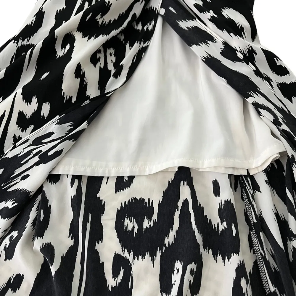 Athleta Black & White Ikat Bloom Ripple Maxi Dress, Sz XS - Image 9