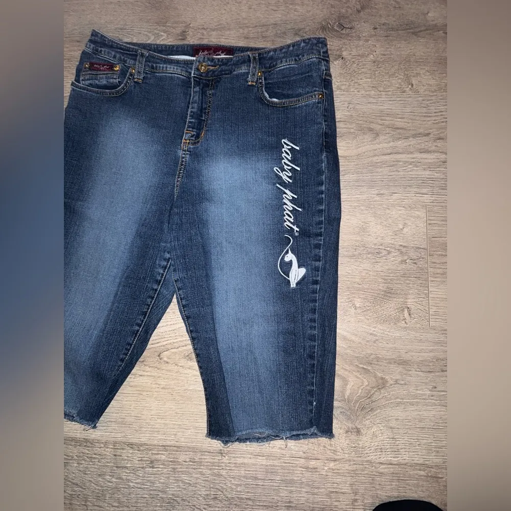 Baby Phat Blue Jeans with White Embroidery - Image 5