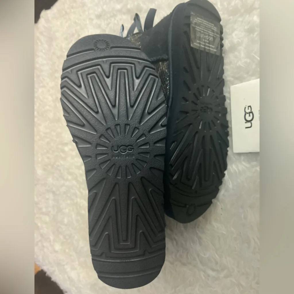 UGG Navy & Gold with Bows Boots size 7 - Image 3