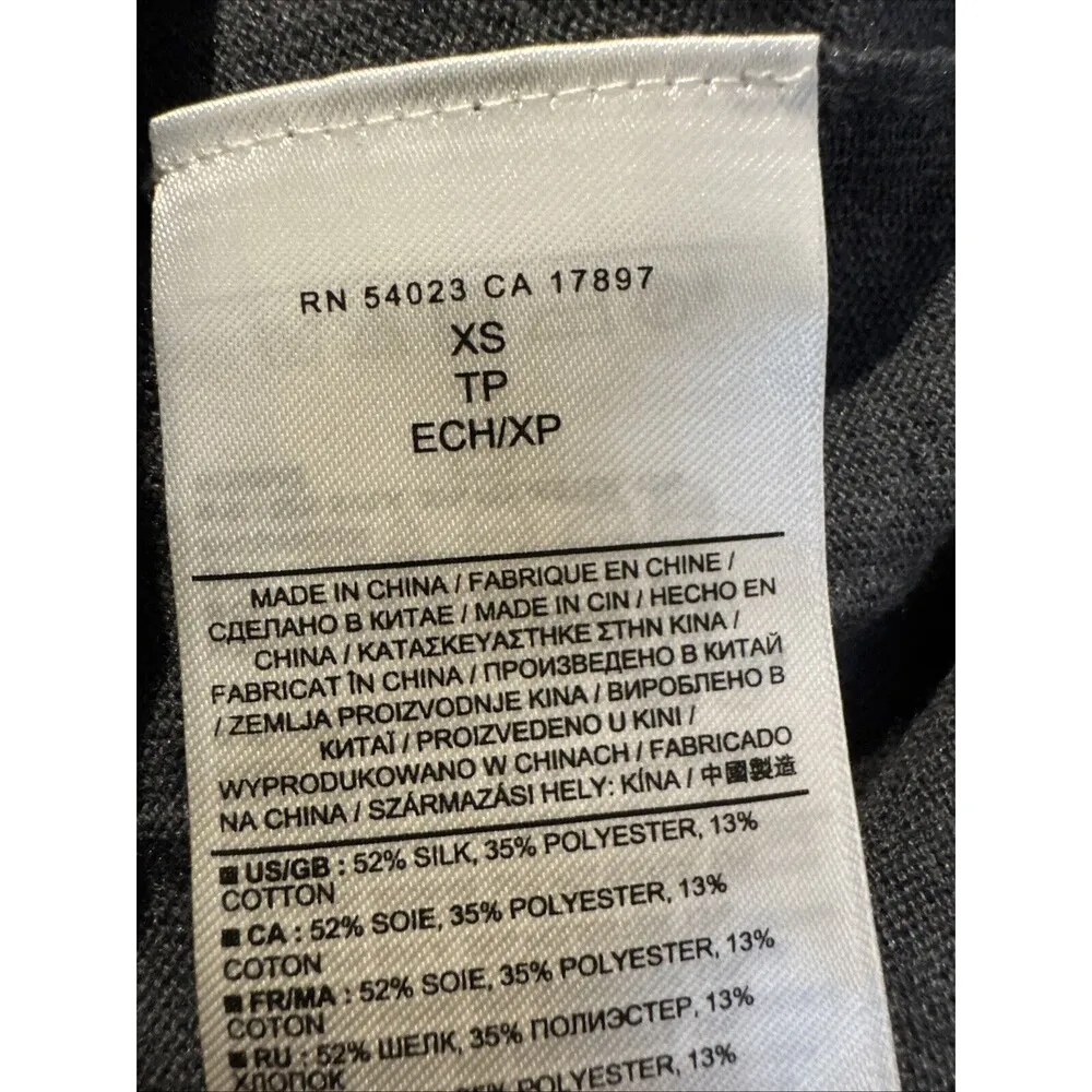 Banana Republic Sweater Sz XS Grey Silk Blend Lightweight Stretch Women’s New - Image 3