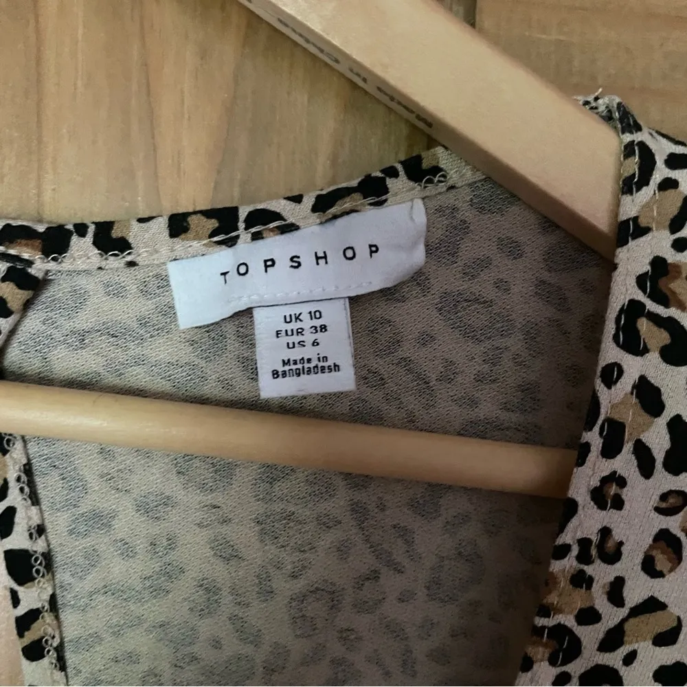 TopShop Leopard Print Milkmaid Mini Dress Size 6 - Image 5