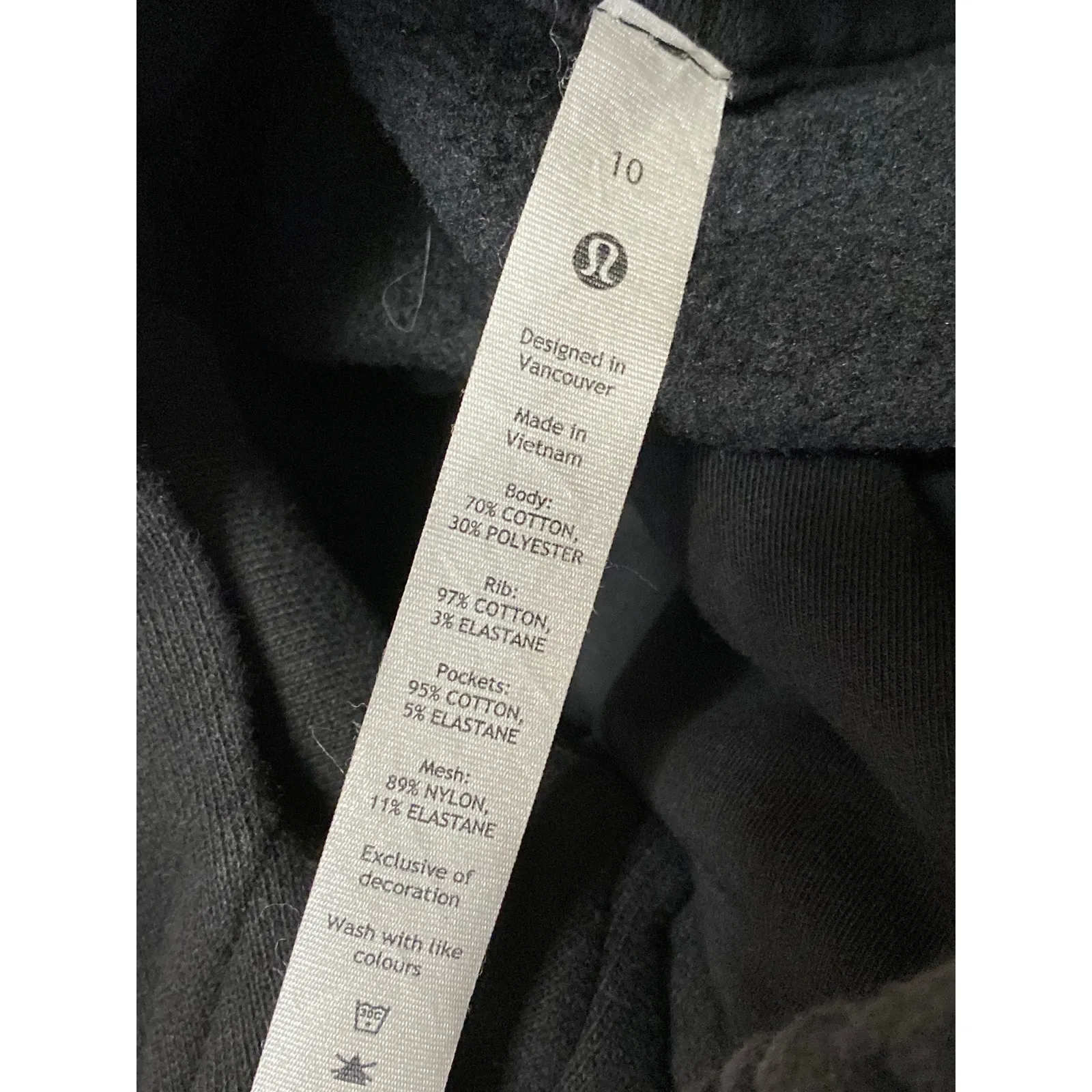 Lululemon R365 Women's Black Hoodie Hooded Full Zip Athletic Sweatshirt Top 10 - Image 4
