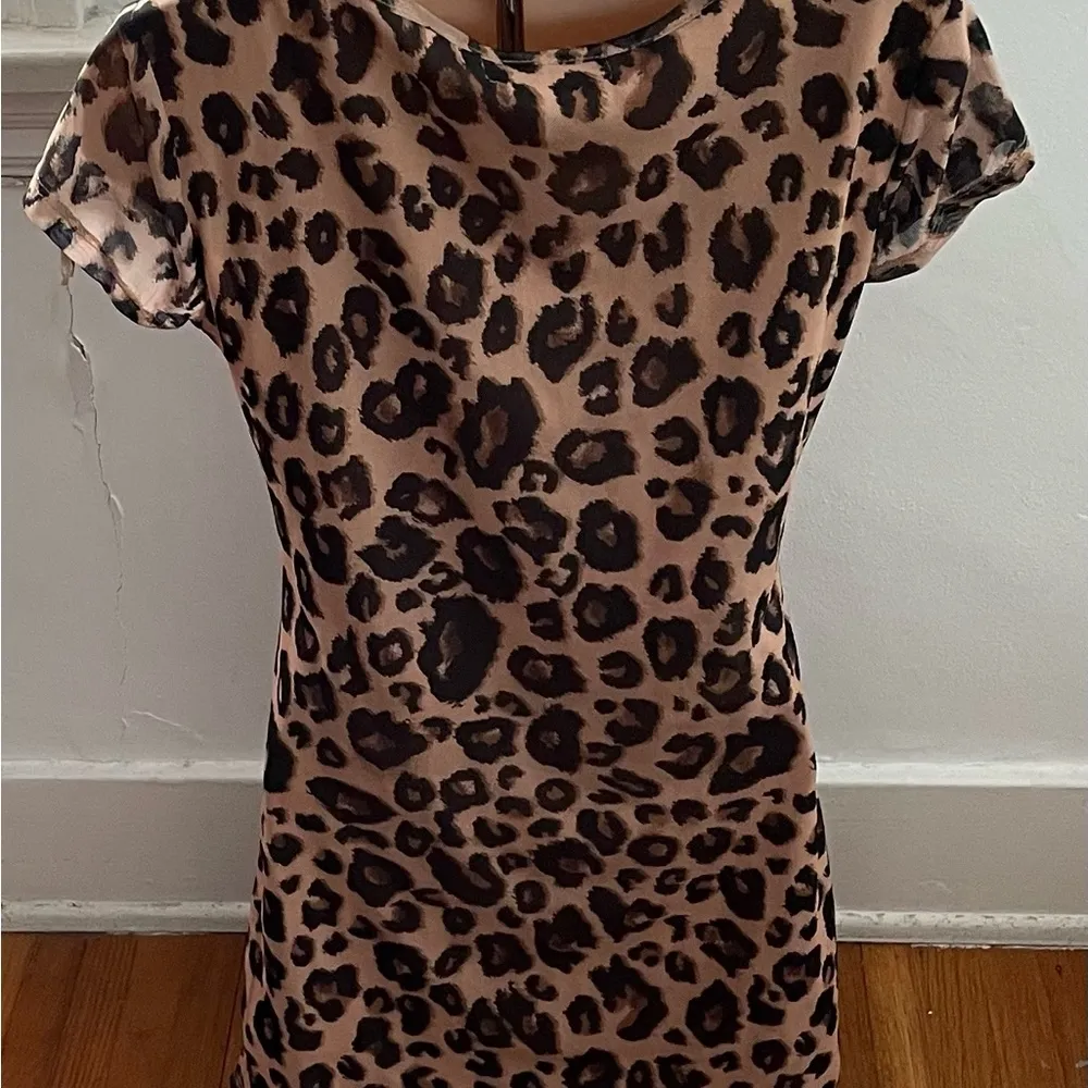 Derek Heart animal print lined round neck mini dress, size M boho Y2K summer - Image 4