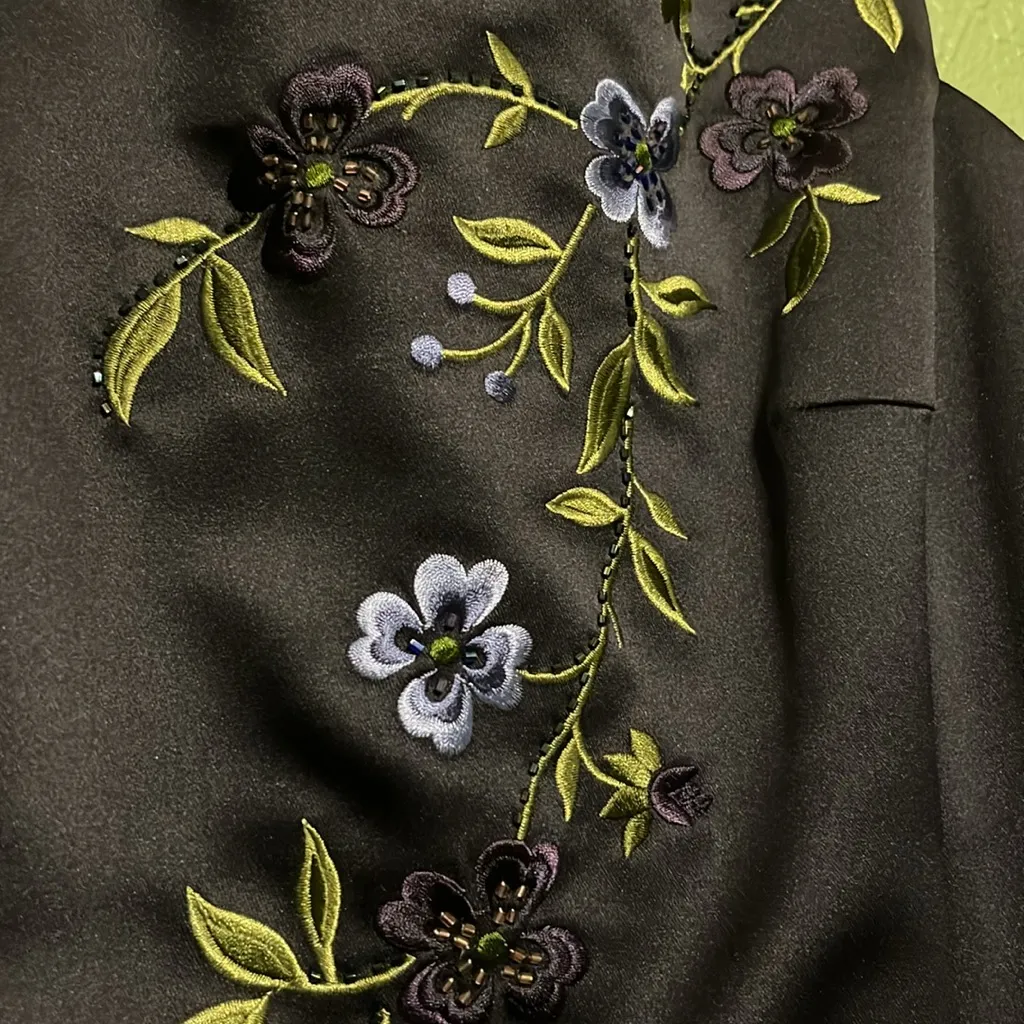 NEW Maggy London semi formal dress embroidered flowers humming bird motb - Image 7