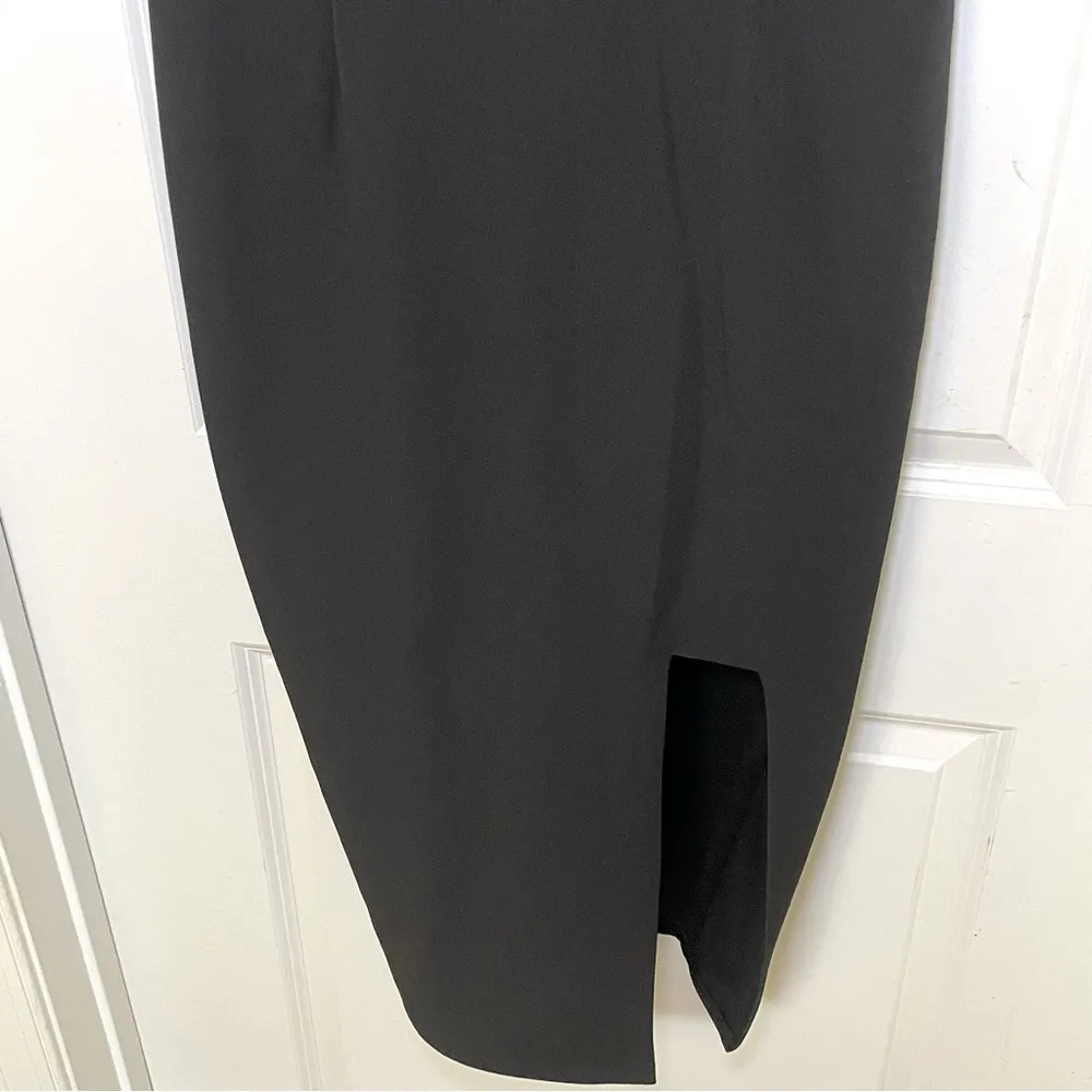 The 8th Sign Black V-Neck Sleeveless Midi Dress - Women 10 - Image 3