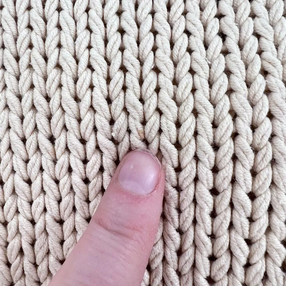 525 America Women’s Loose knit Sweater Pullover Cowlneck XS‎ Fisherman Oversized - Image 4